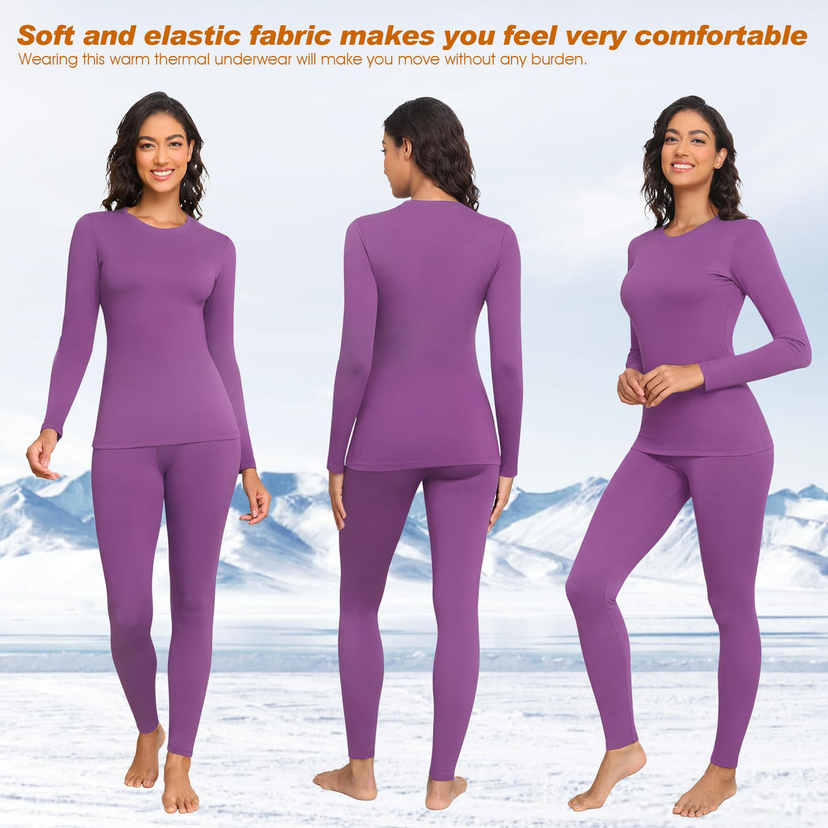 Thermal Underwear for Women Thermal Set Fleece Lined Leggings Long Johns