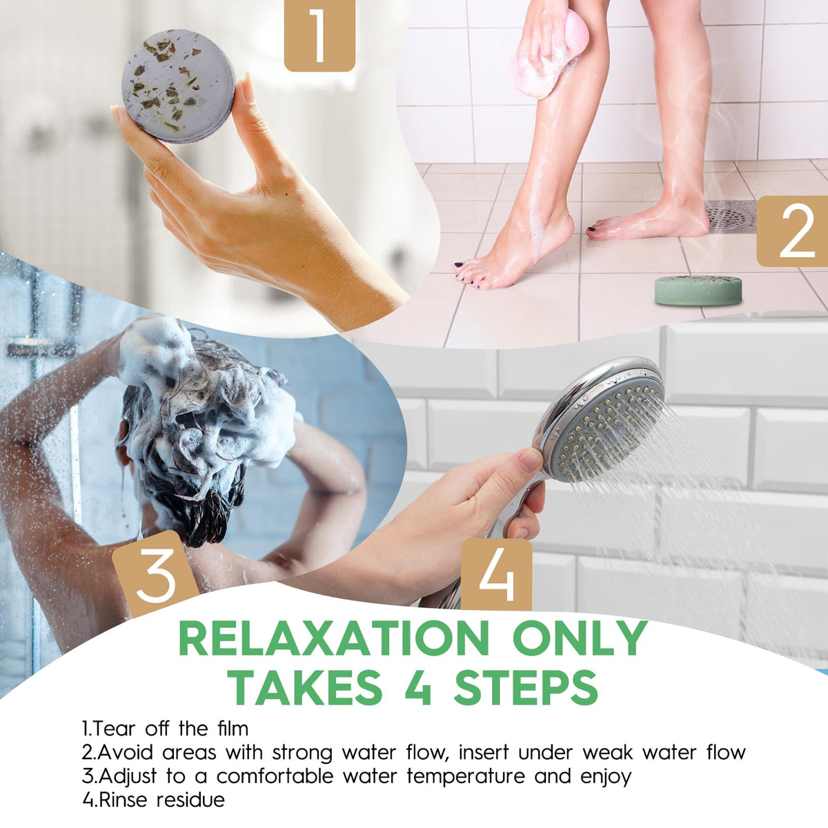 Blriet Shower Steamers Aromatherapy Relief Gifts 8 ct