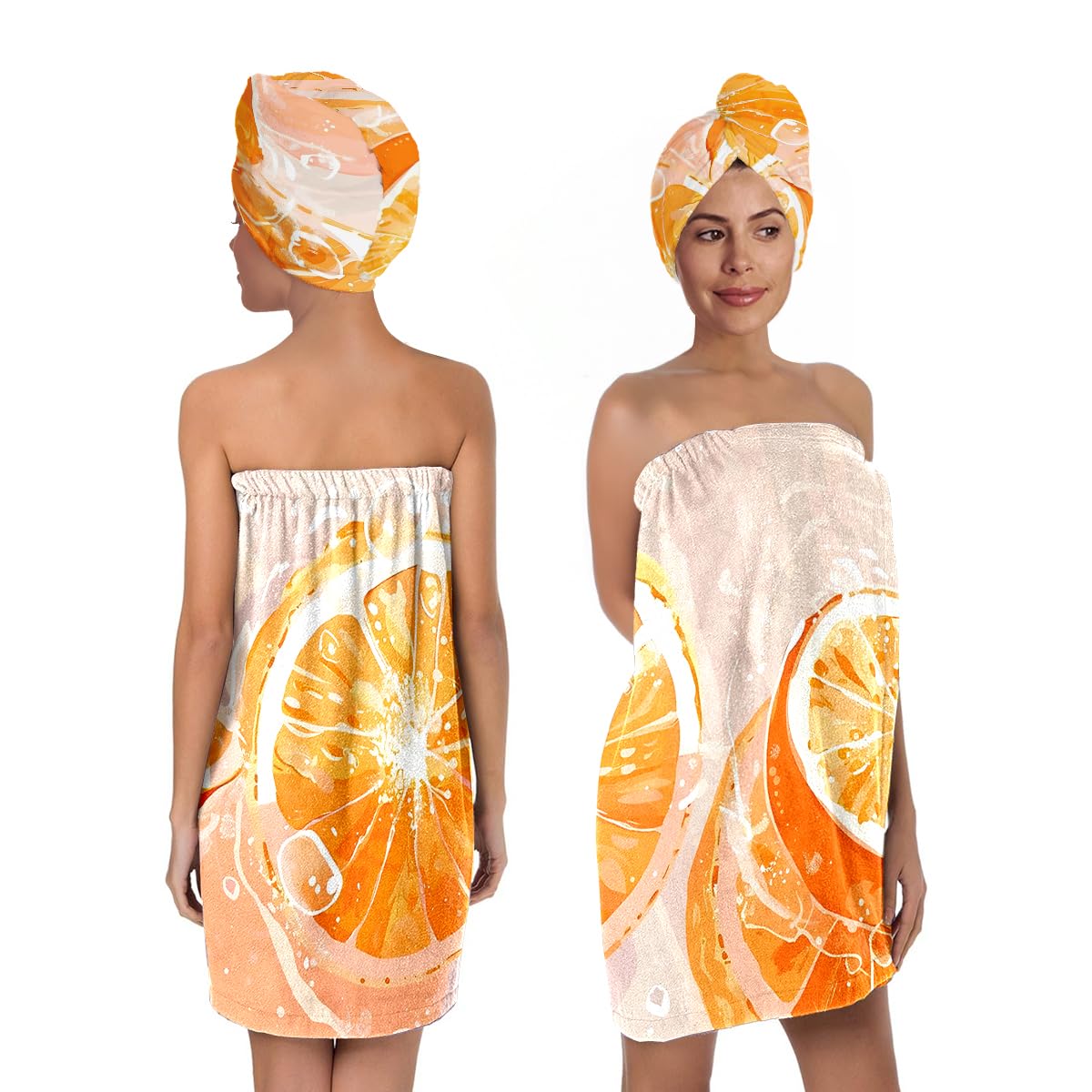 Bath Wrap and Hair Drying Towel Set – Microfiber Quick Dry