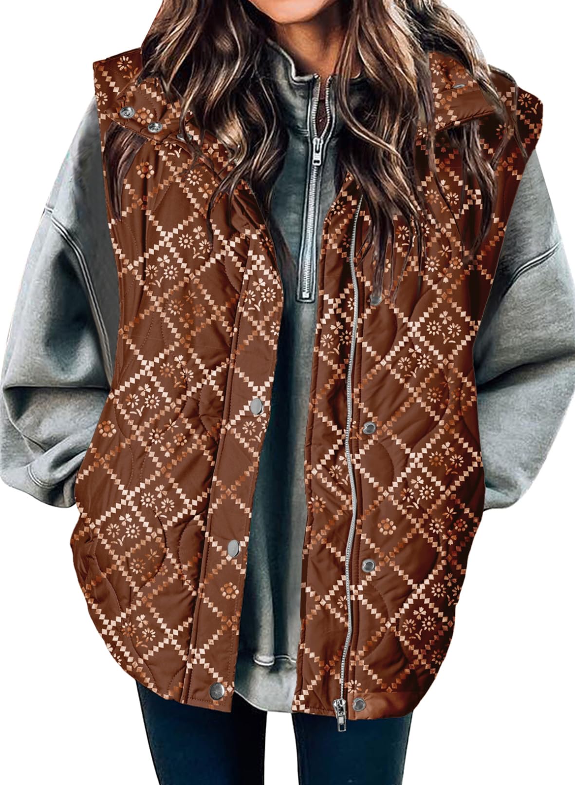 EVALESS Womens Lightweight Cropped Puffer Vest