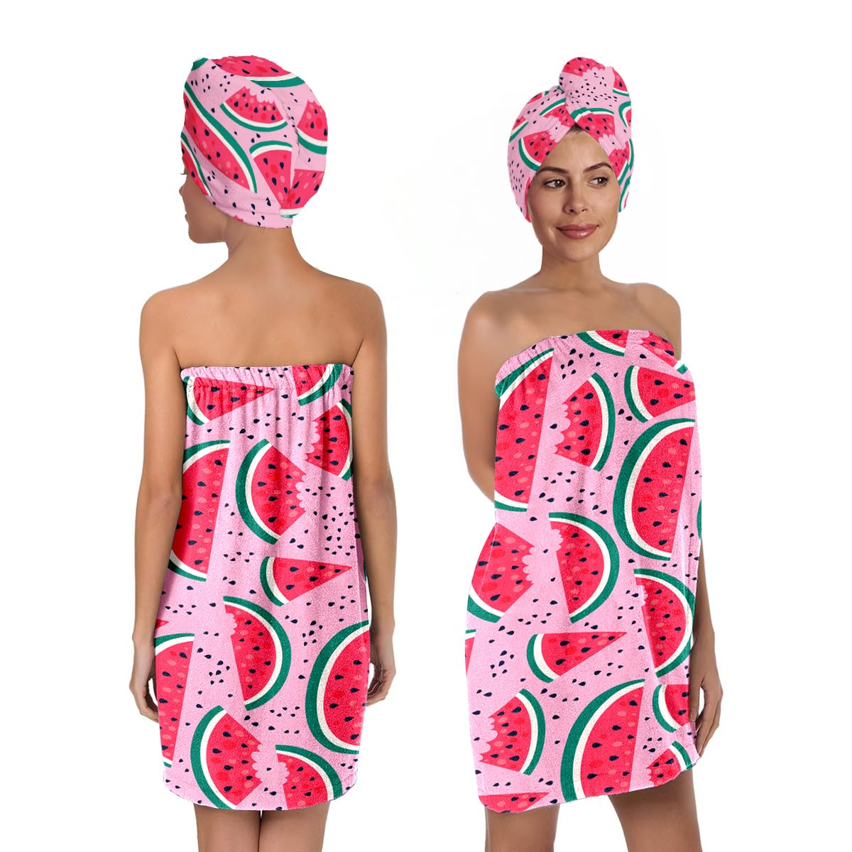 Bath Wrap and Hair Drying Towel Set – Microfiber Quick Dry