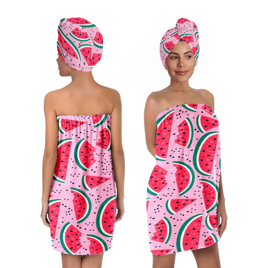 Bath Wrap and Hair Drying Towel Set – Microfiber Quick Dry