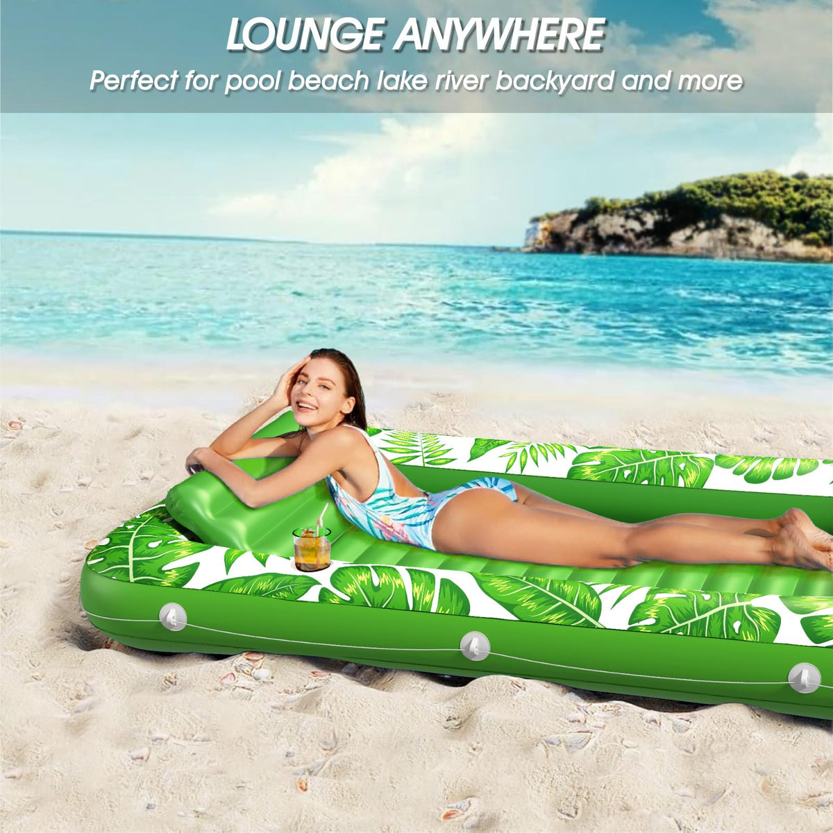 Inflatable Tanning Pool Lounger Float