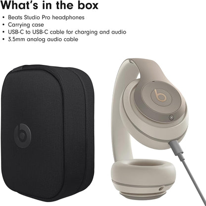 Beats Studio Pro Premium Wireless Over-Ear Headphones- Up to 40-Hour Battery Life, Active Noise Cancelling, Great for Travel & Commuting, USB-C Lossless Audio, Apple & Android Compatible -Black