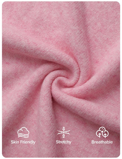 ZESICA Cute Bow Long Sleeve Oversized Sweaters
