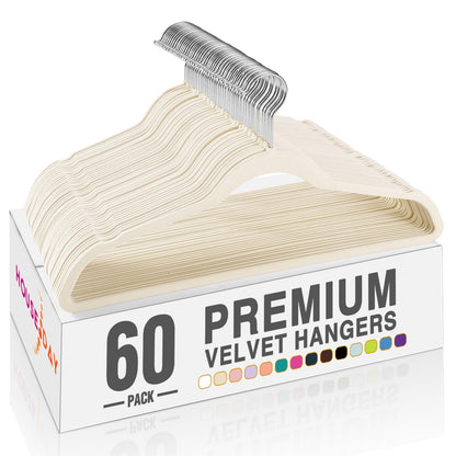 House Day Black Velvet Hangers 60 Pack