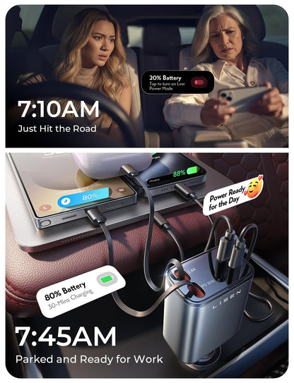 Lisen Retractable Car Charger
