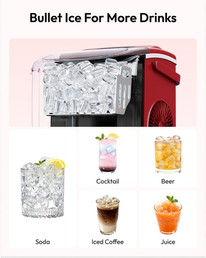 Euhomy Countertop Ice Maker Machine with Handle