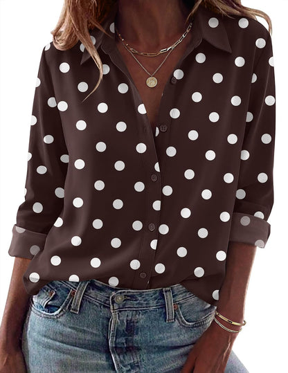 Zeagoo Blouses for Women Dressy Casual Long Sleeve Button Down Shirts Tops