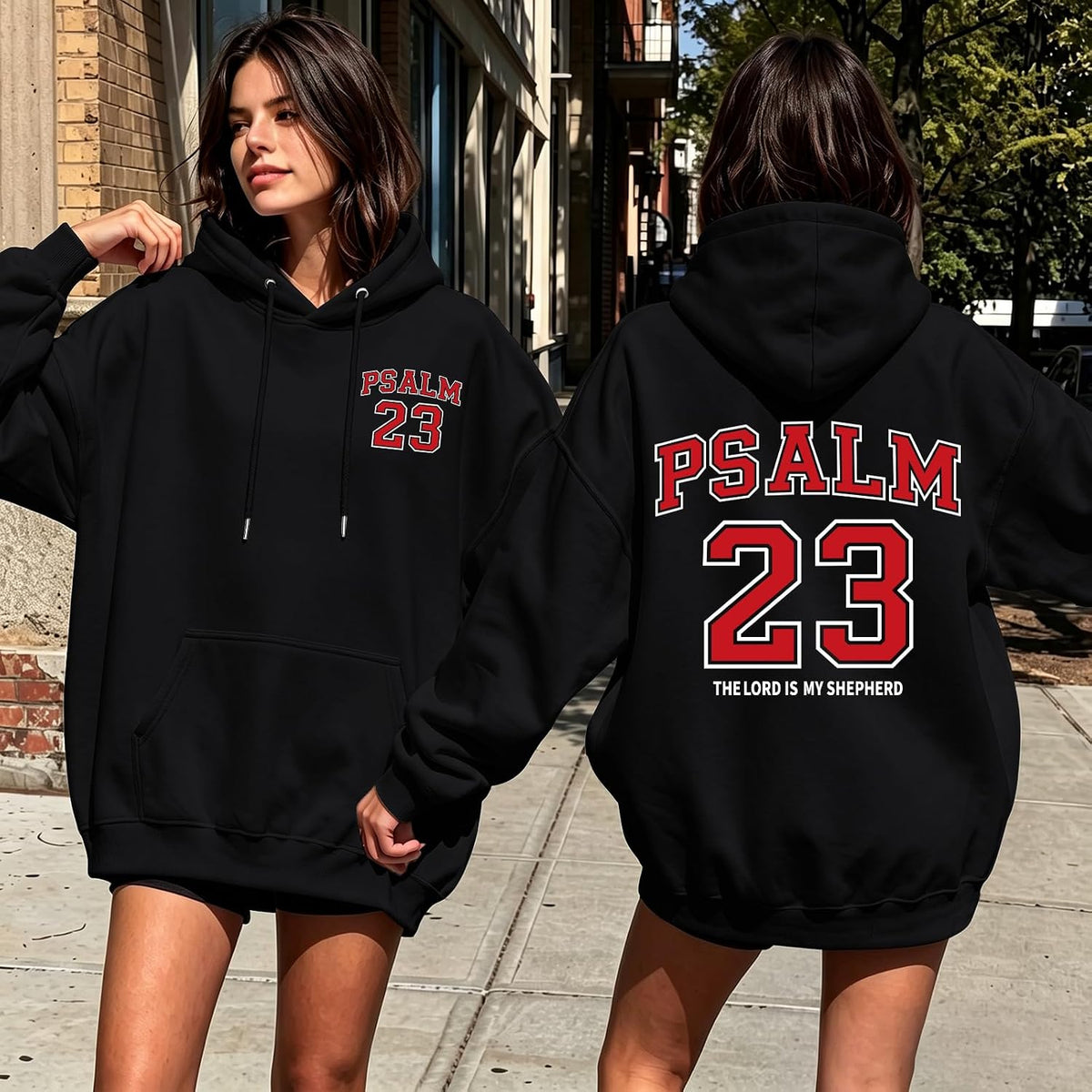Christian Hoodies for Women Psalm 23 Sweatshirt