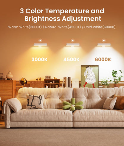 Popoiron Wall Sconce with 7500mAh Rechargeable Battery LED Wall Light
