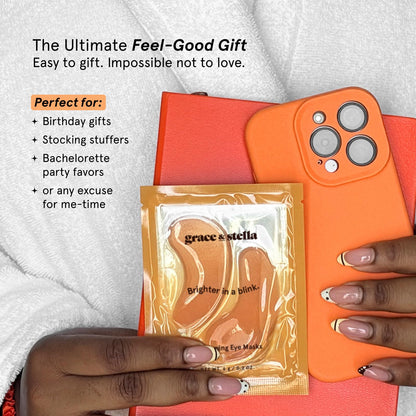 grace & stella New Brightening Eye Patches for Dark Circles (24 Pairs) - Vitamin C Under Eye Patches for Puffiness