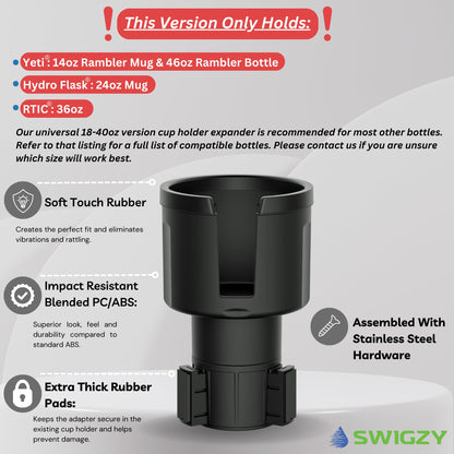 Swigzy Car Cup Holder Expander Adapter for Large Water Bottles