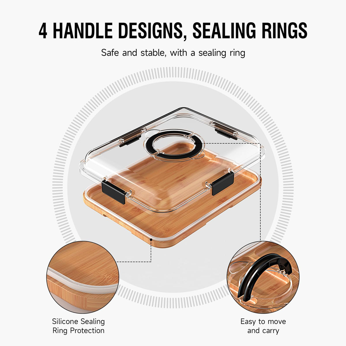Renmxj Portable Charcuterie Boards with Lid, Cheese, Veggie & Snack Tray