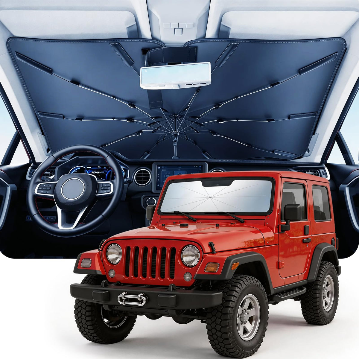 Dmjn Umbrella Windshield Sun Shade
