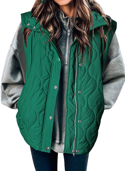 EVALESS Womens Lightweight Cropped Puffer Vest