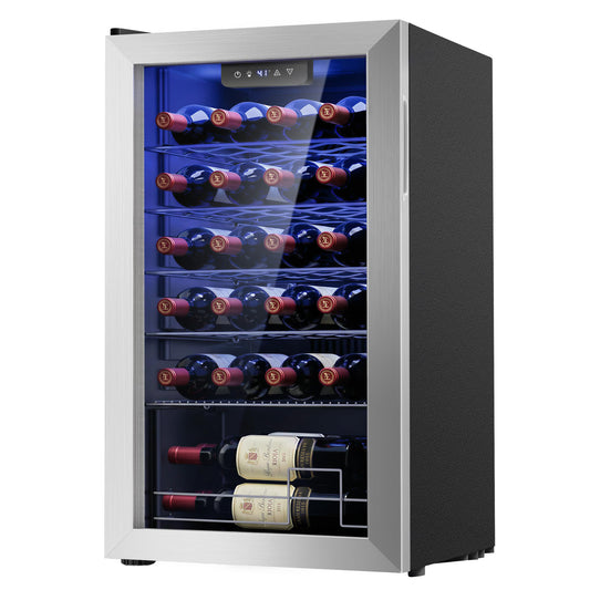 Icyglee 25 Bottle Compressor Wine Cooler Refrigerator