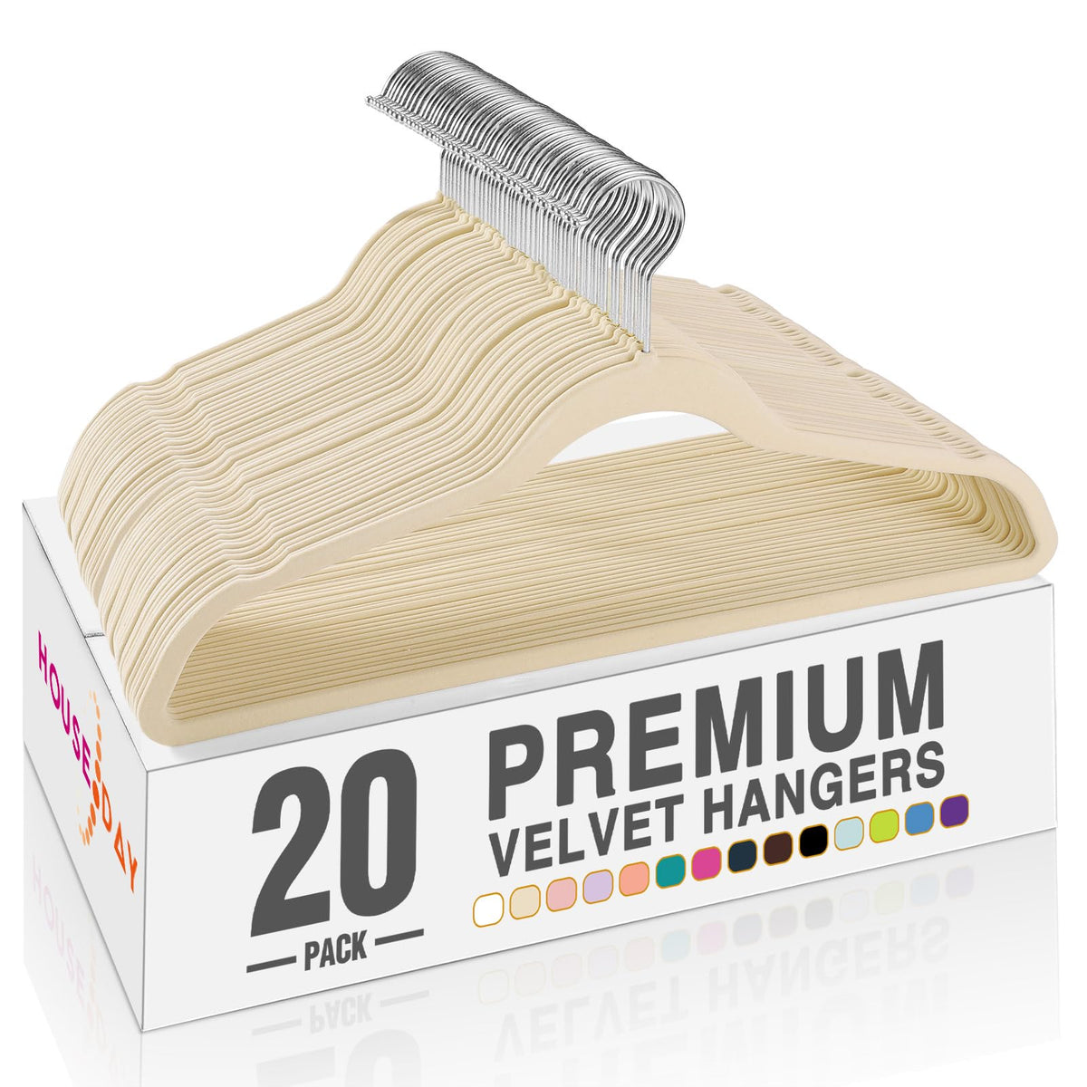 House Day Black Velvet Hangers 60 Pack