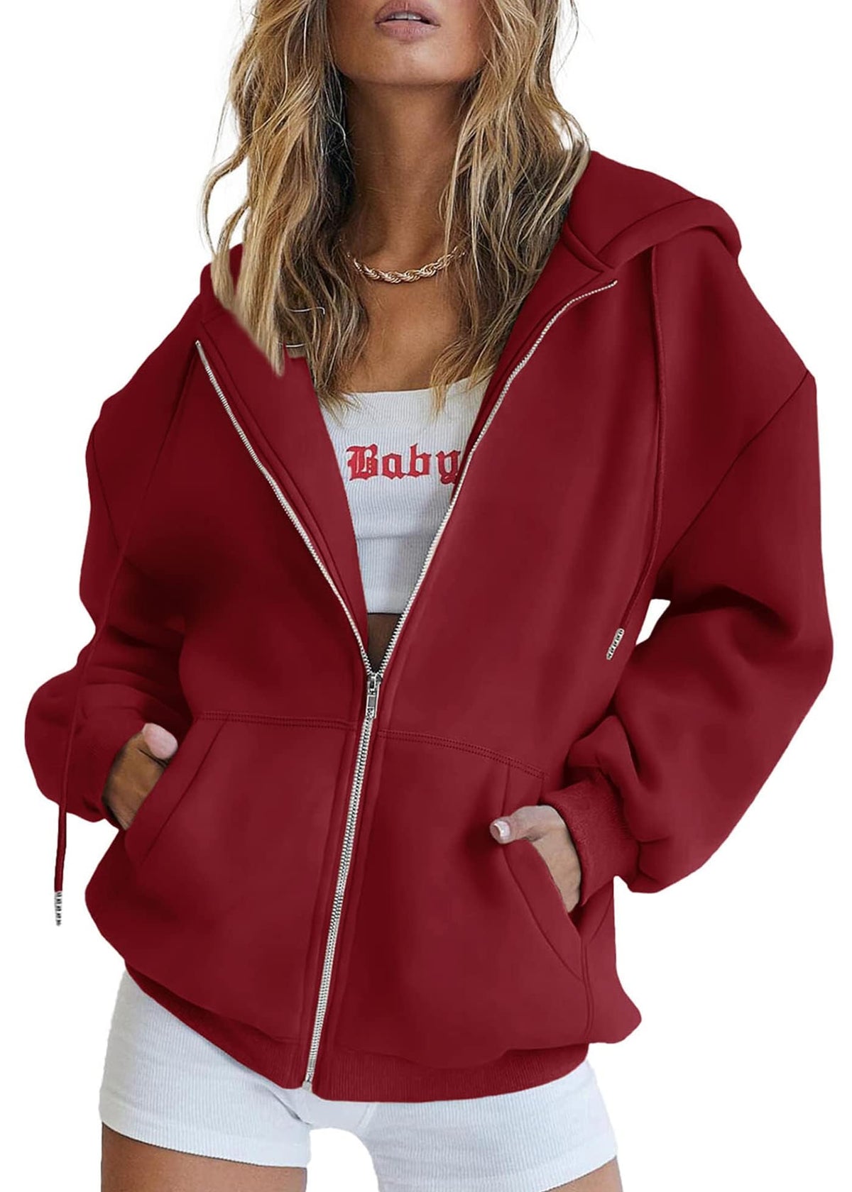 PRETTYGARDEN Women's Fall Zip Up Hoodies Sweatshirts