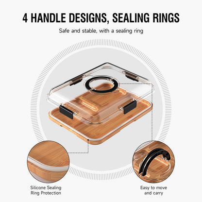 Renmxj Portable Charcuterie Boards with Lid, Cheese, Veggie & Snack Tray