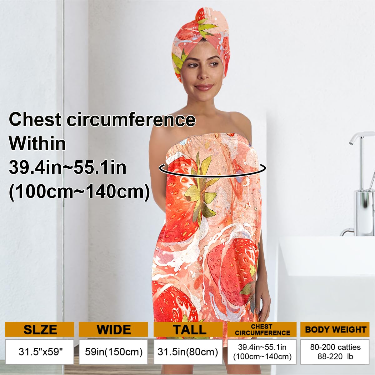 Bath Wrap and Hair Drying Towel Set – Microfiber Quick Dry