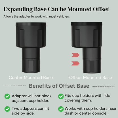 Swigzy Car Cup Holder Expander Adapter for Large Water Bottles