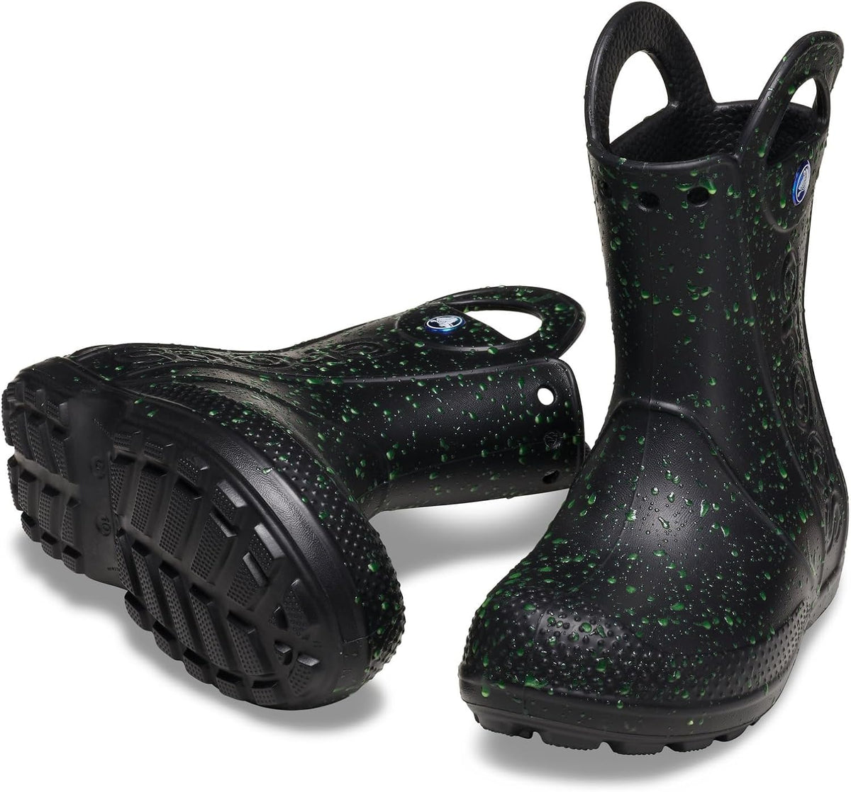 Crocs Kids' Handle It Rain Boots | Waterproof Slip On Shoes | Kids' Rain Boots