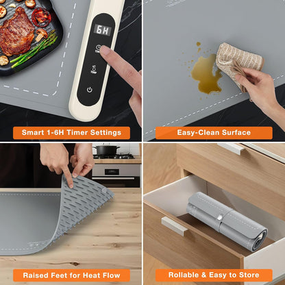 FYY Warming Mat for Food 24"x15", Rapid and Full Surface Heating