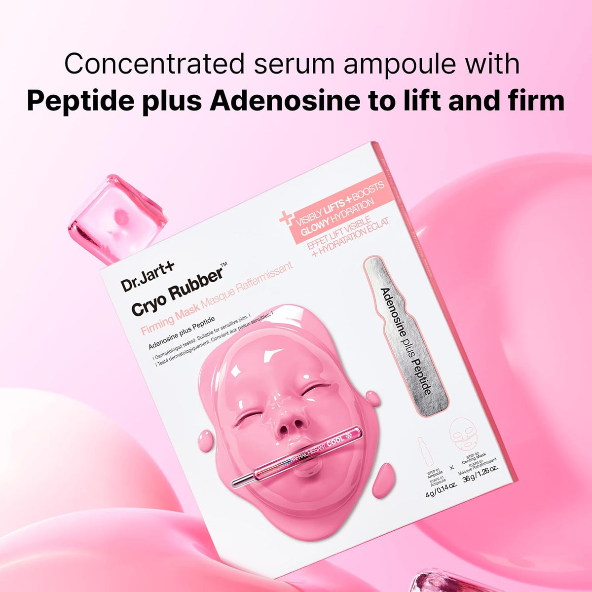 Dr.Jart+ Cryo Rubber Cooling Korean Face Mask with Serum Ampoule| Korean Skin Care | Travel Size