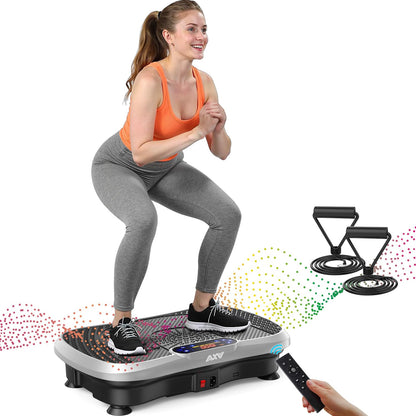Axv Vibration Plate Fitness Platform Exercise Machine Vibrating Shaking Full Body Shaker Workout Vibrate Stand Shake Board Sport for Weight Loss Fat Burner for Gym Home Office