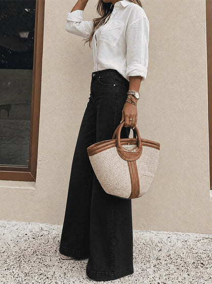 Women's High Waisted Wide Leg Jeans