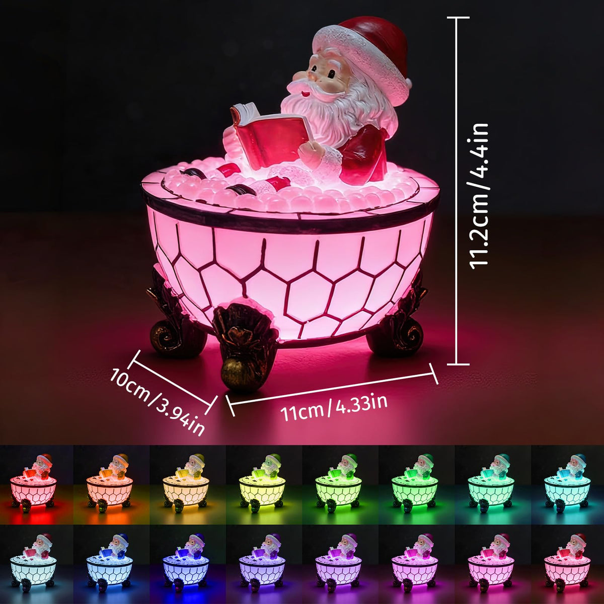 oyeftp Halloween Ghost Bubble Bath Lamp, Cute Bathtub Ghost Night Lights for Halloween Decor, Reading Books Nightlight, Halloween Decorations for Indoor Readers & Book Lover Desk Home Party