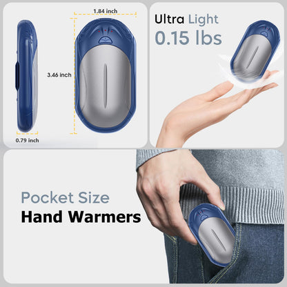 AI Hand Warmers Rechargeable 2 Pack, AI Smart Chips Electric Hand Warmers, 20Hrs Long
