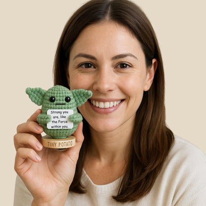 Emotional Support Gifts for Women - Positive Crochet Cupcake W/ 30 Uplifting Affirmation Cards