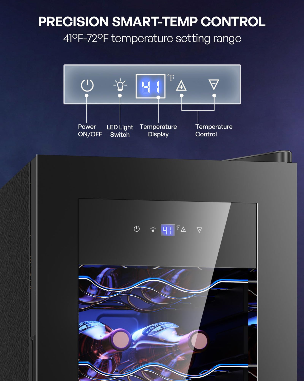 Icyglee 25 Bottle Compressor Wine Cooler Refrigerator