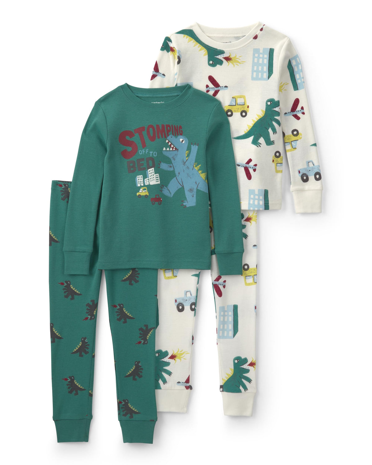 Carter's Boys' 4-piece Tight Fit Cotton Pajama Set