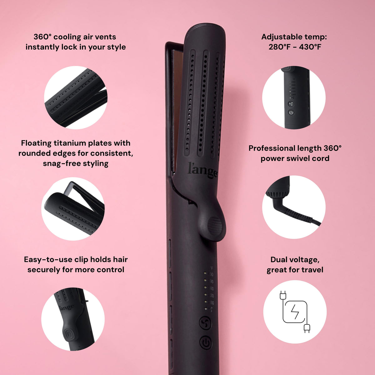 L'ANGE HAIR Le Duo Grande 360° Airflow Styler