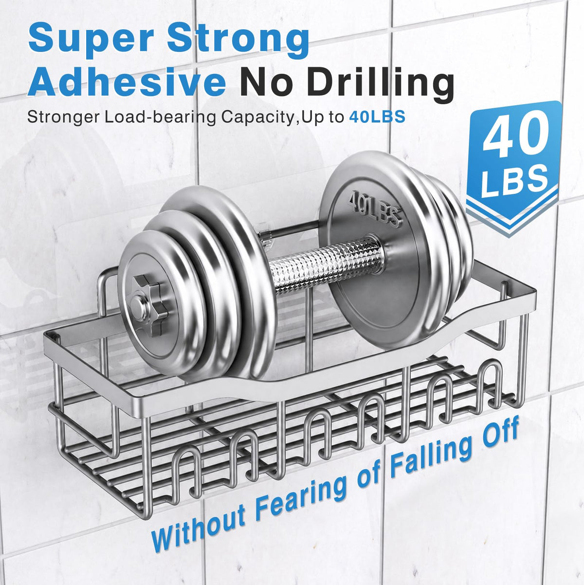 Eudele Adhesive Shower Caddy