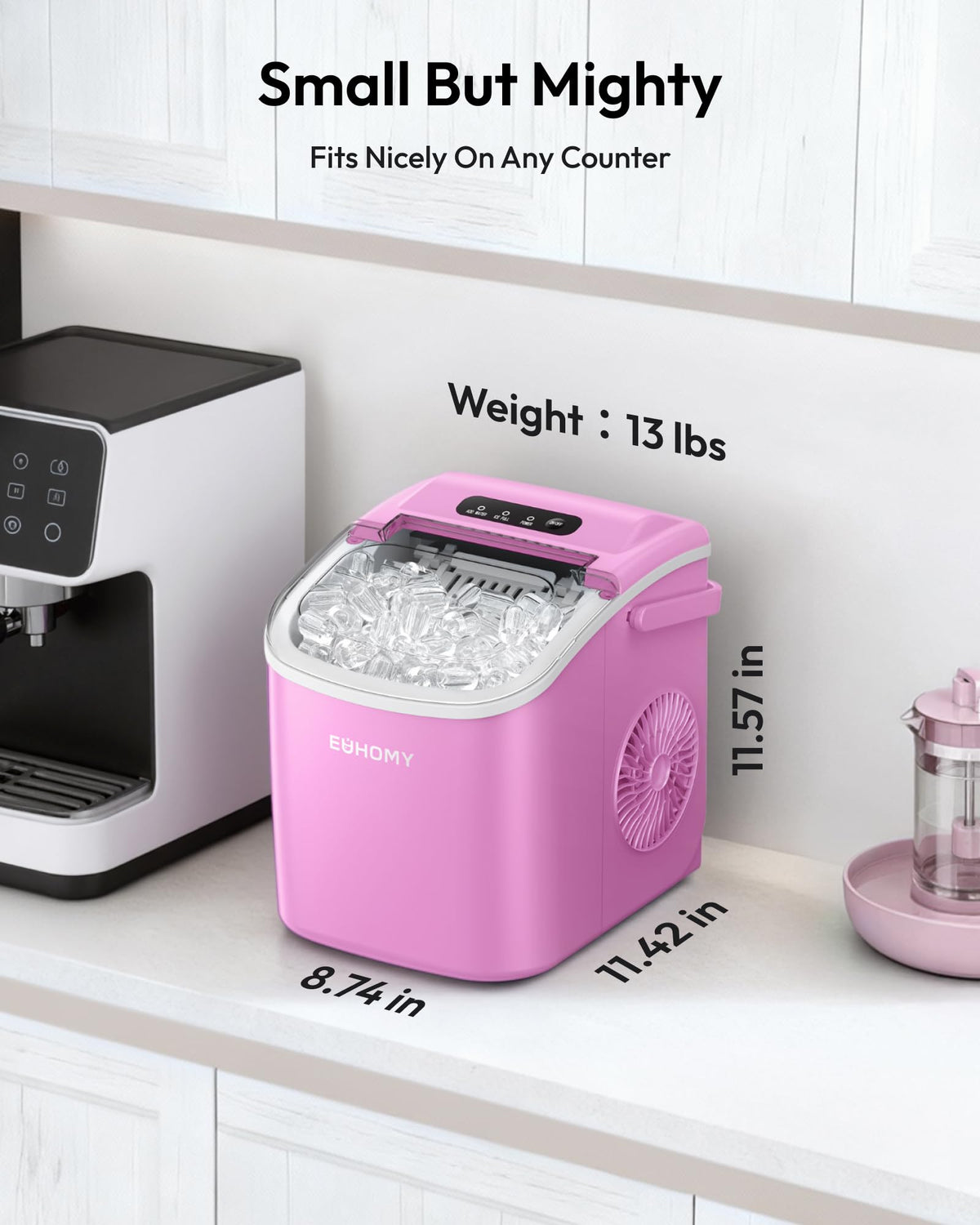 Euhomy Countertop Ice Maker Machine with Handle