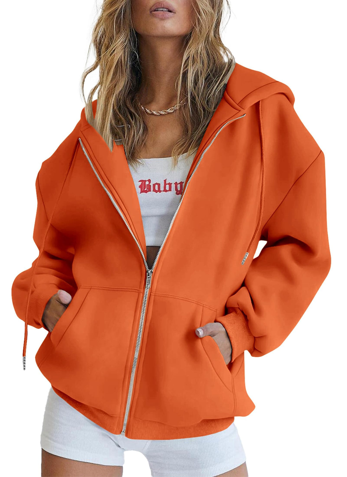 PRETTYGARDEN Women's Fall Zip Up Hoodies Sweatshirts