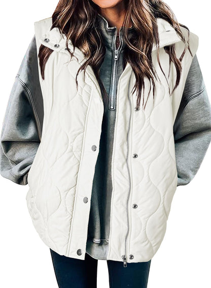 EVALESS Womens Lightweight Cropped Puffer Vest