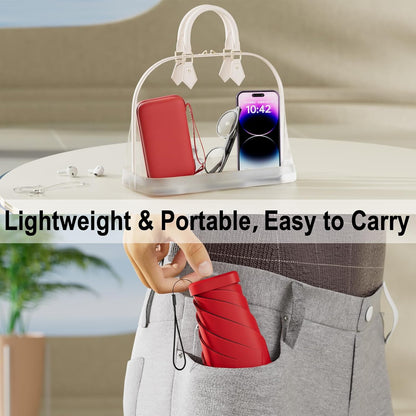 Mini Travel Umbrella, Upf 50+ Compact Fits in Purse