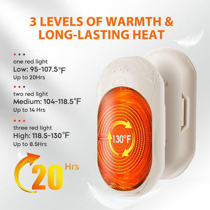 AI Hand Warmers Rechargeable 2 Pack, AI Smart Chips Electric Hand Warmers, 20Hrs Long