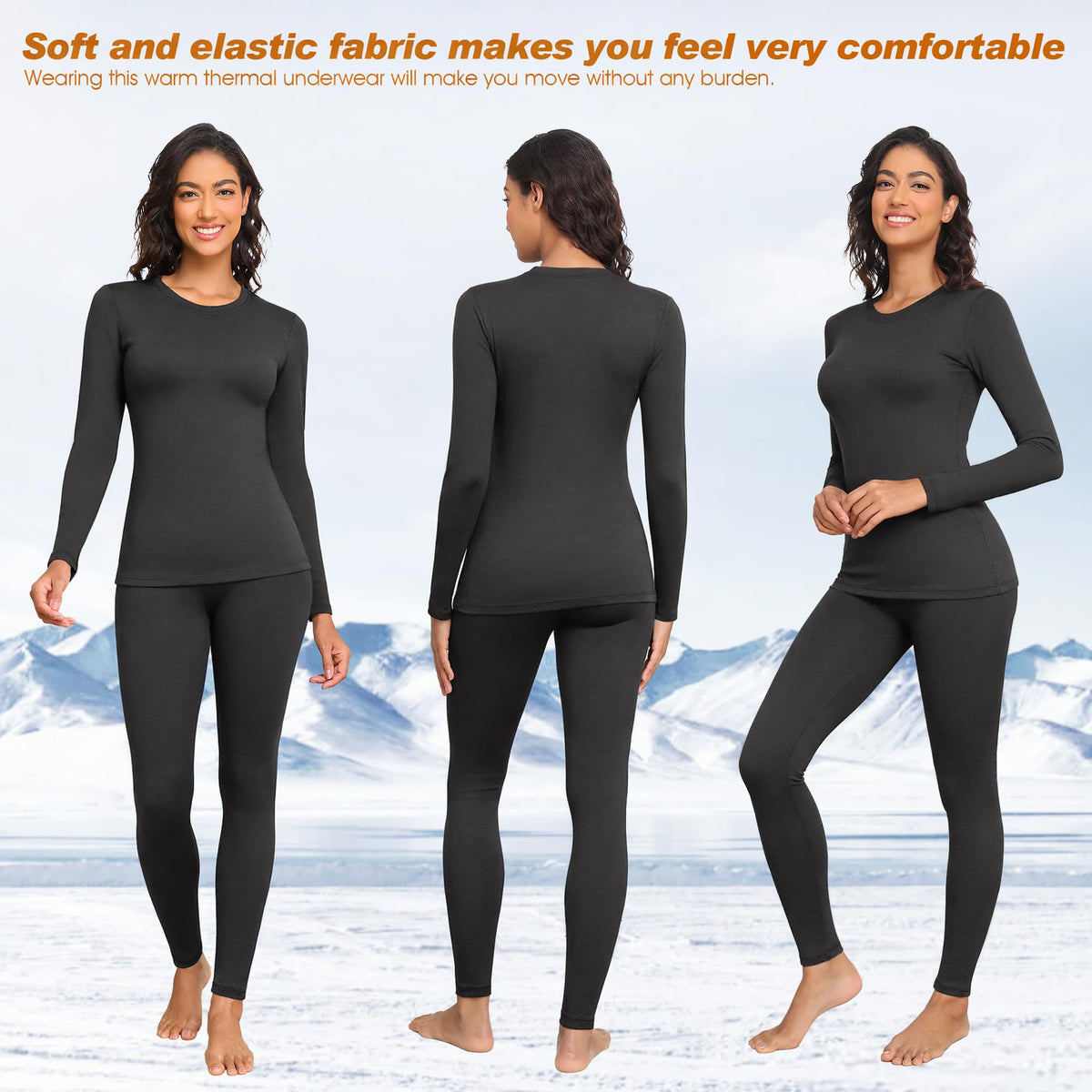 Thermal Underwear for Women Thermal Set Fleece Lined Leggings Long Johns