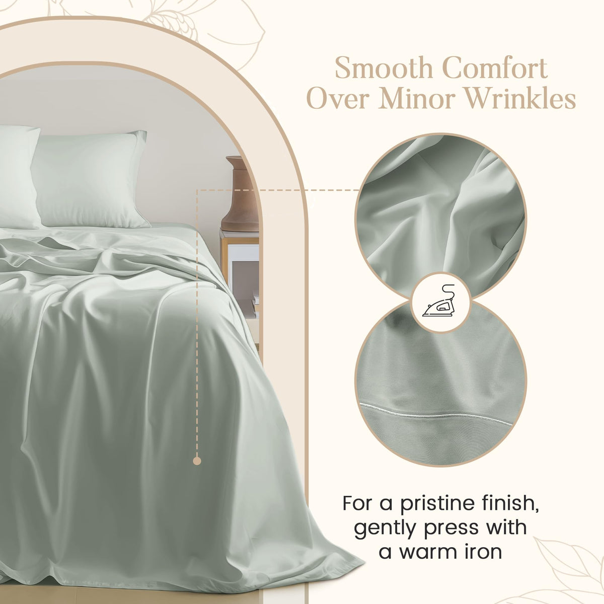100% Egyptian Cotton Sheets King Size Sheets Set with Fully Elasticated 15" Deep Fitted Sheet & Pillowcases