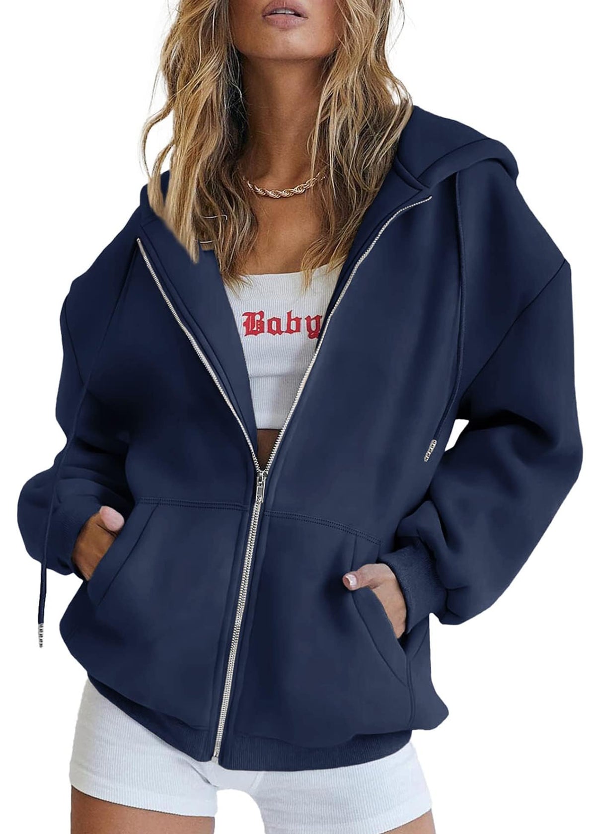 PRETTYGARDEN Women's Fall Zip Up Hoodies Sweatshirts
