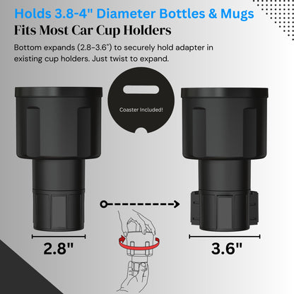 Swigzy Car Cup Holder Expander Adapter for Large Water Bottles