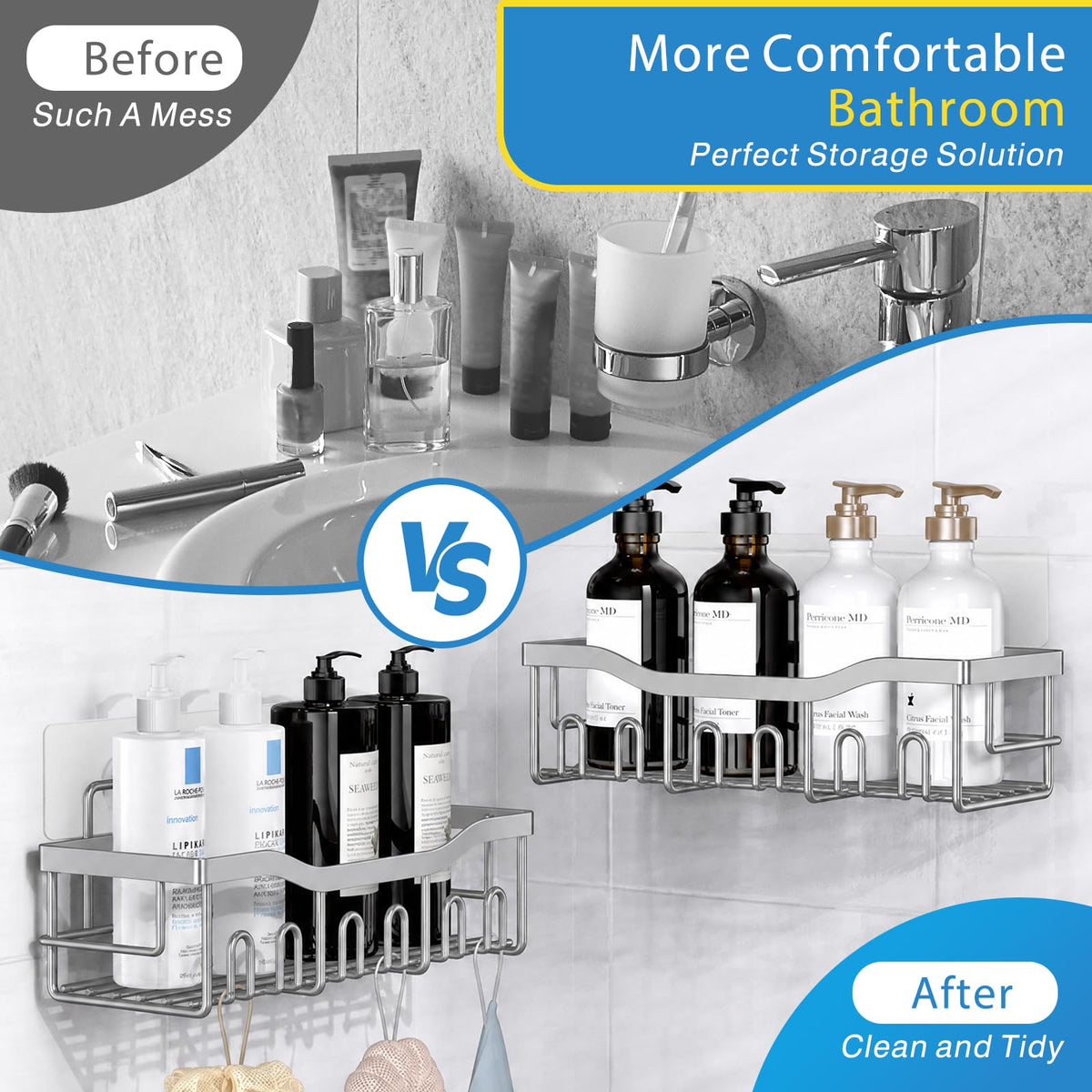 Eudele Adhesive Shower Caddy