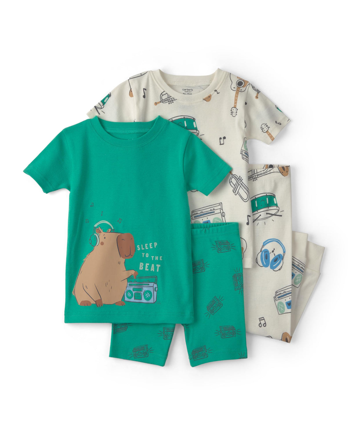 Carter's Boys' 4-piece Tight Fit Cotton Pajama Set