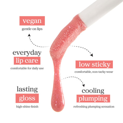 NOONI Korean Lip Oil - Applepeony - pH Color-Changing Plumping Lip Gloss